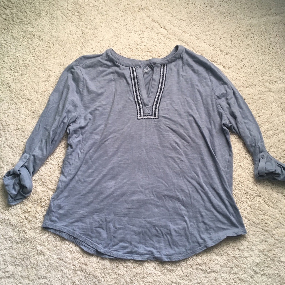 Gray/blue LOFT shirt